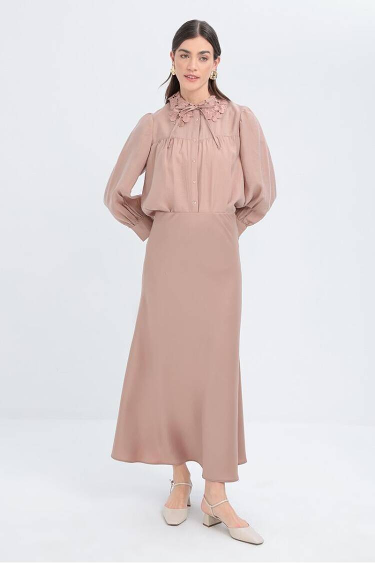 Elastic Waist Satin Skirt - Allday - Globality Store - Women Clothes Wholesale Turkey