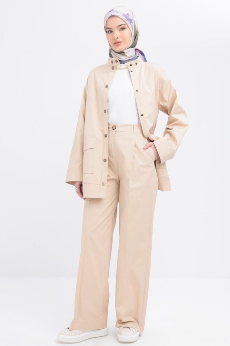 Pleated Wide Leg Pants - Allday - Globality Store - Women Clothes Wholesale Turkey