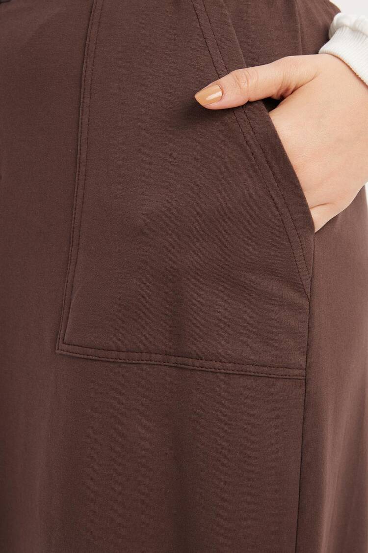 Cotton Two-Pocket Lycra Skirt