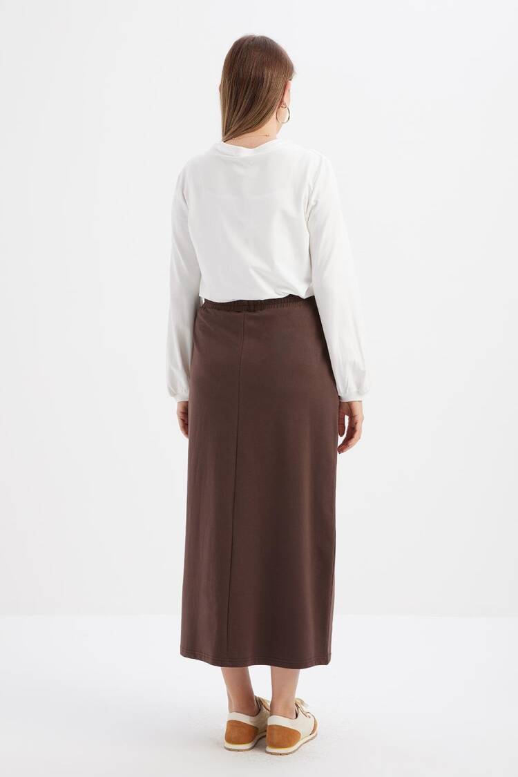 Cotton Two-Pocket Lycra Skirt