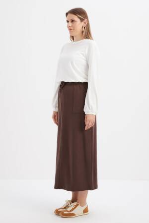 Cotton Two-Pocket Lycra Skirt - Allday - Globality Store - Women Clothes Wholesale Turkey