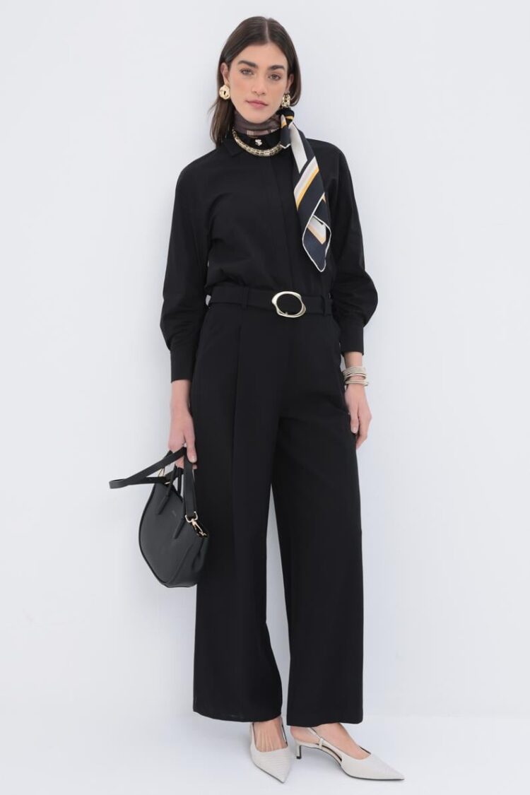 Belted Palazzo Pants