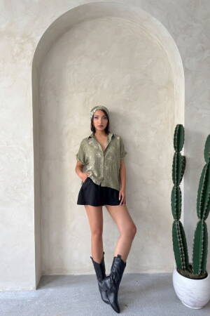 D 2789 Embroidered Shirt - LightPattern2 - Brand: Topshow - Women's Clothing Wholesale - Globality Store