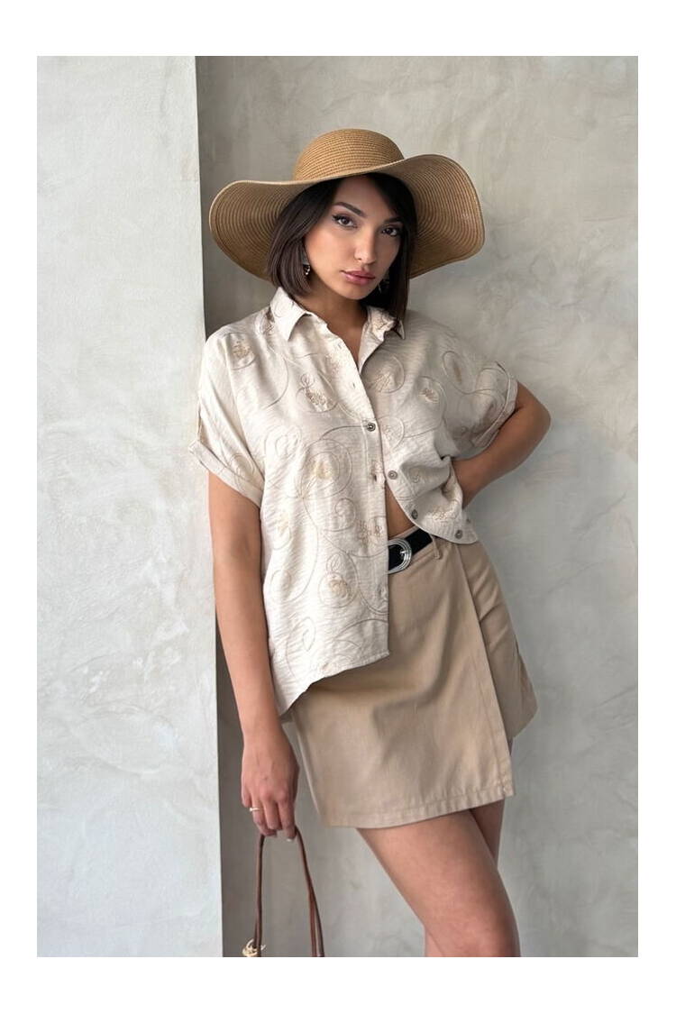 D 2789 Embroidered Shirt -Pattern 2 - Brand: Topshow - Women's Clothing Wholesale - Globality Store