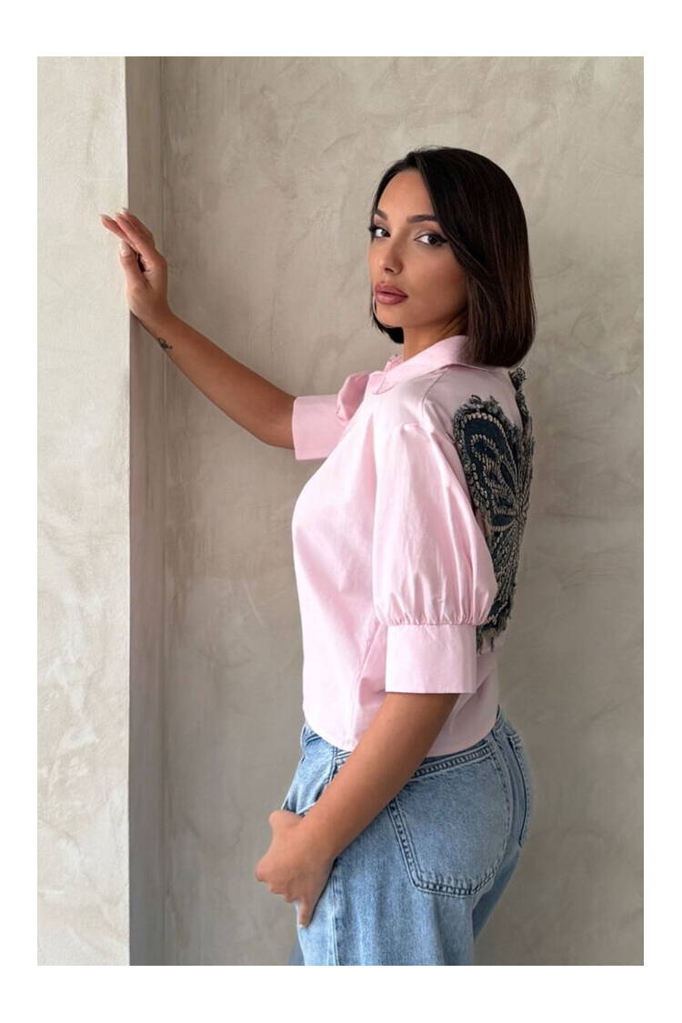 Back Butterfly Detailed Shirt - Brand: Topshow - Women's Clothing Wholesale - Globality Store