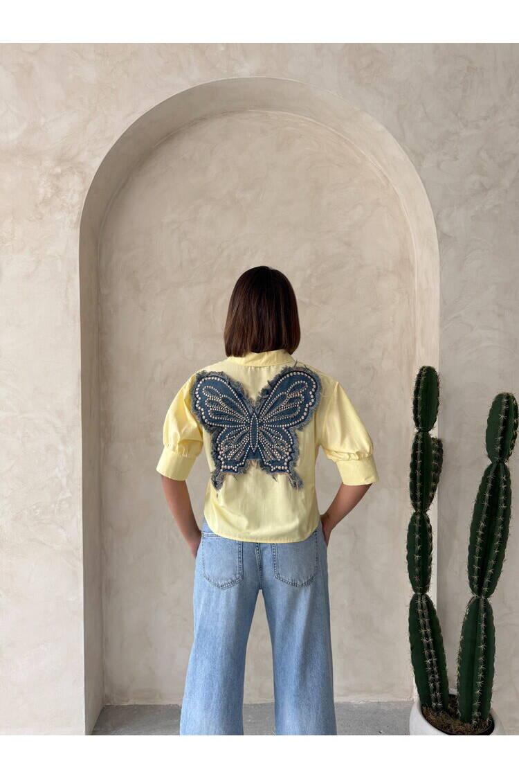 Back Butterfly Detailed Shirt