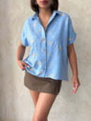 D 2789 Embroidered Shirt - LightDsn2 - Topshow - Globality Store - Women Clothes Wholesale Turkey