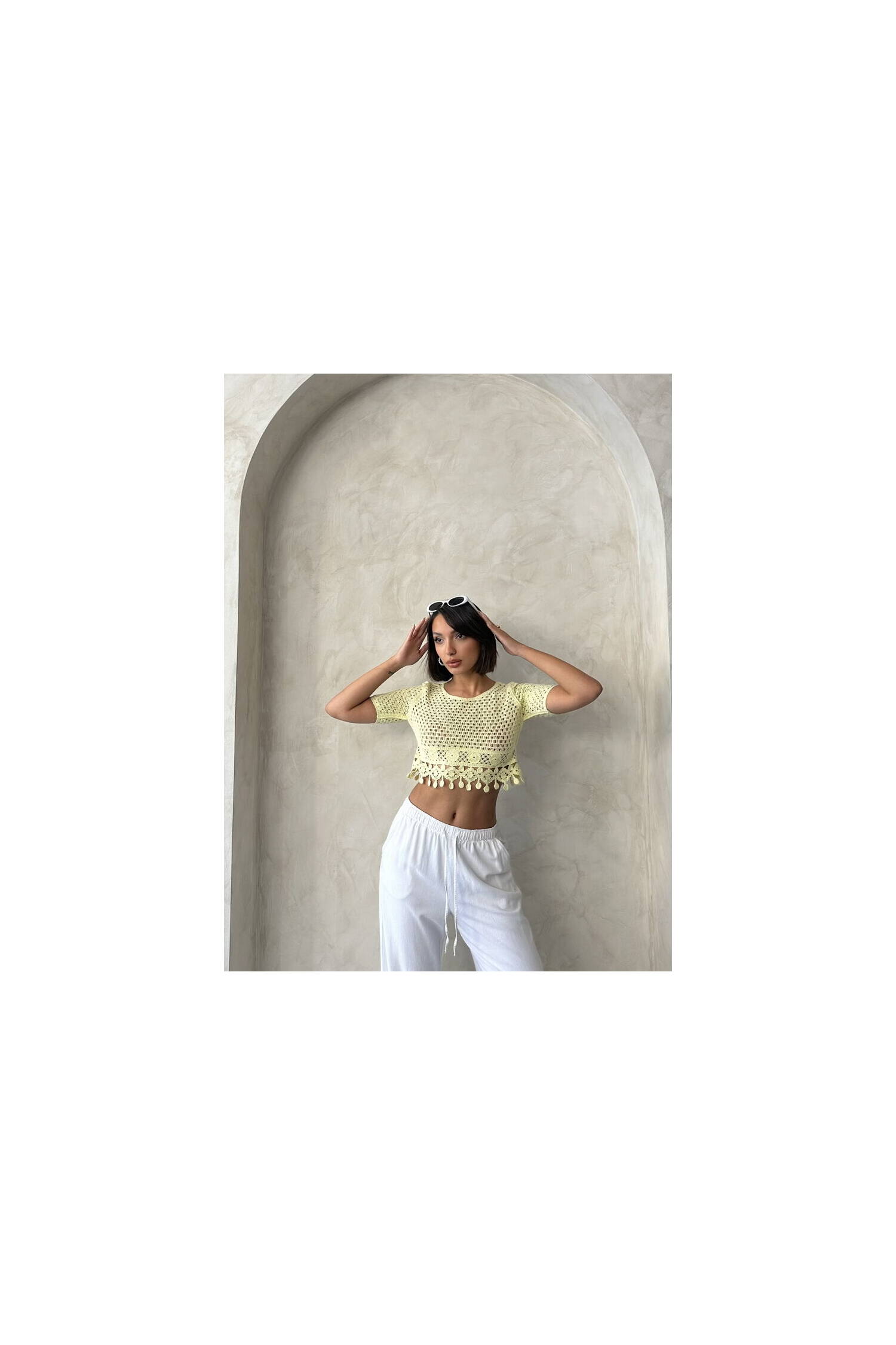 Raw Blouse With Tassel - Brand: Topshow - Women's Clothing Wholesale - Globality Store