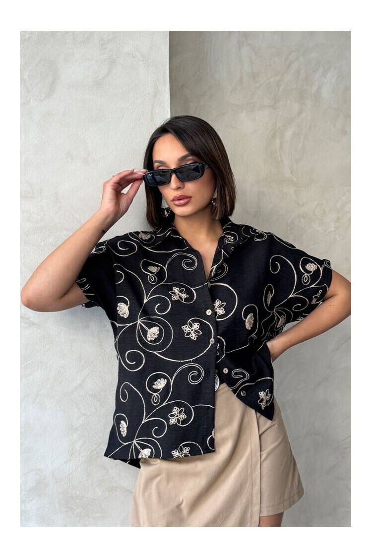 D 2789 Embroidered Shirt -Pattern 2 - Brand: Topshow - Women's Clothing Wholesale - Globality Store