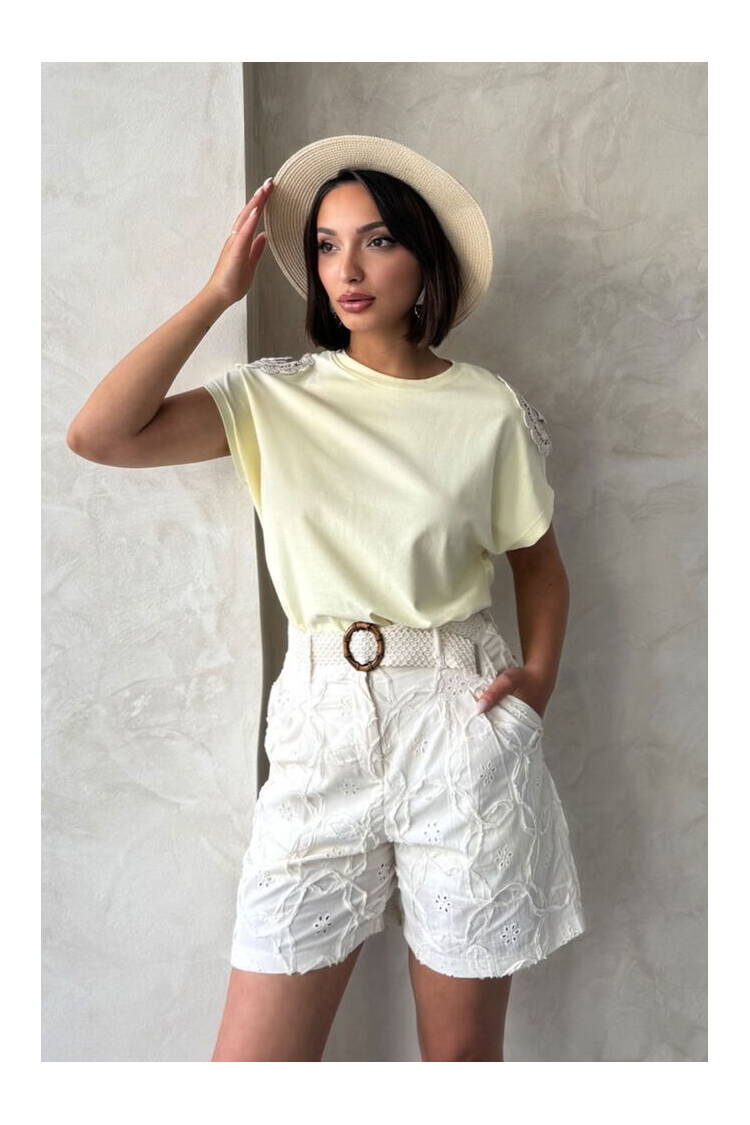 Shoulder Lace Tshirt - Brand: Topshow - Women's Clothing Wholesale - Globality Store