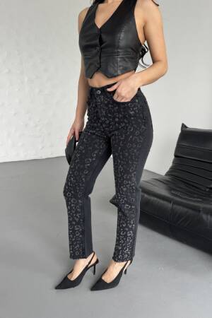 Leopard Stone Mom Fit Jeans - XLove - Globality Store - Women Clothes Wholesale Turkey