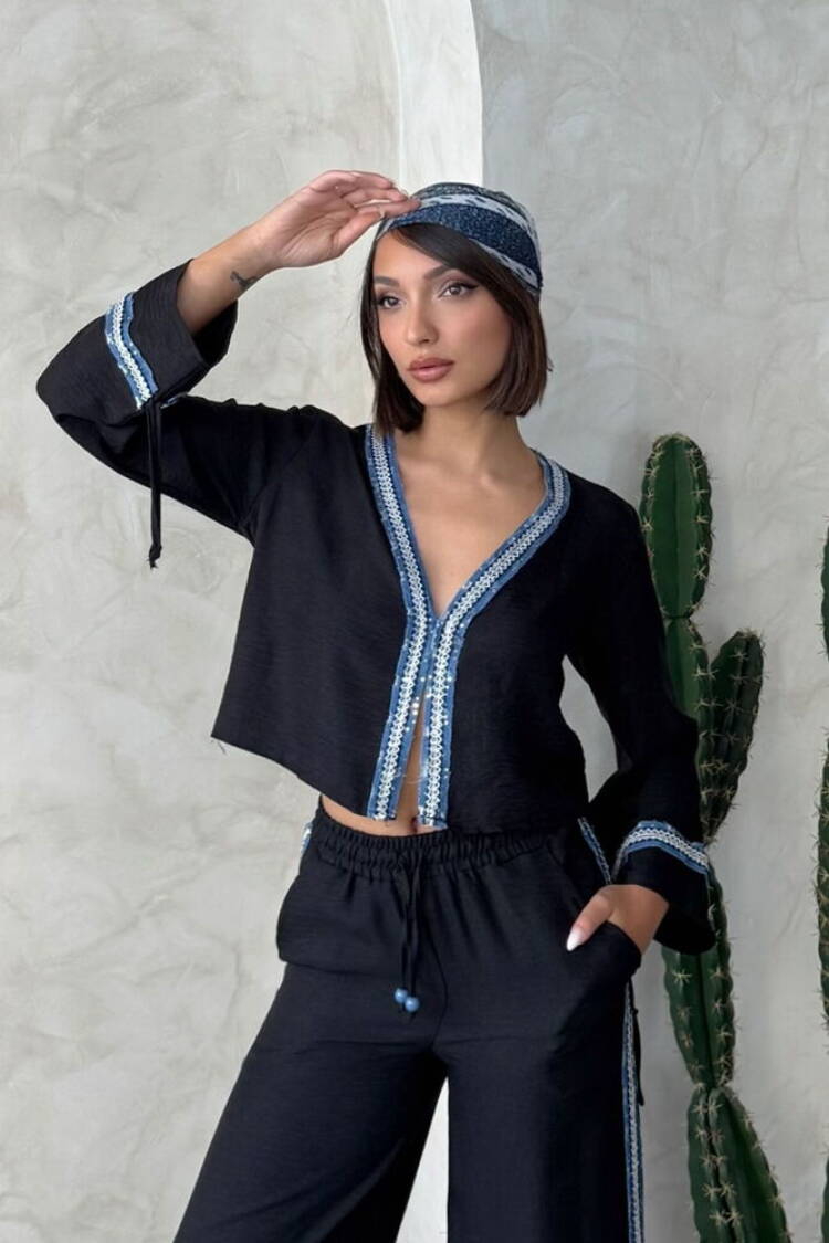 Denim Striped Shirt - Topshow - Globality Store - Women Clothes Wholesale Turkey
