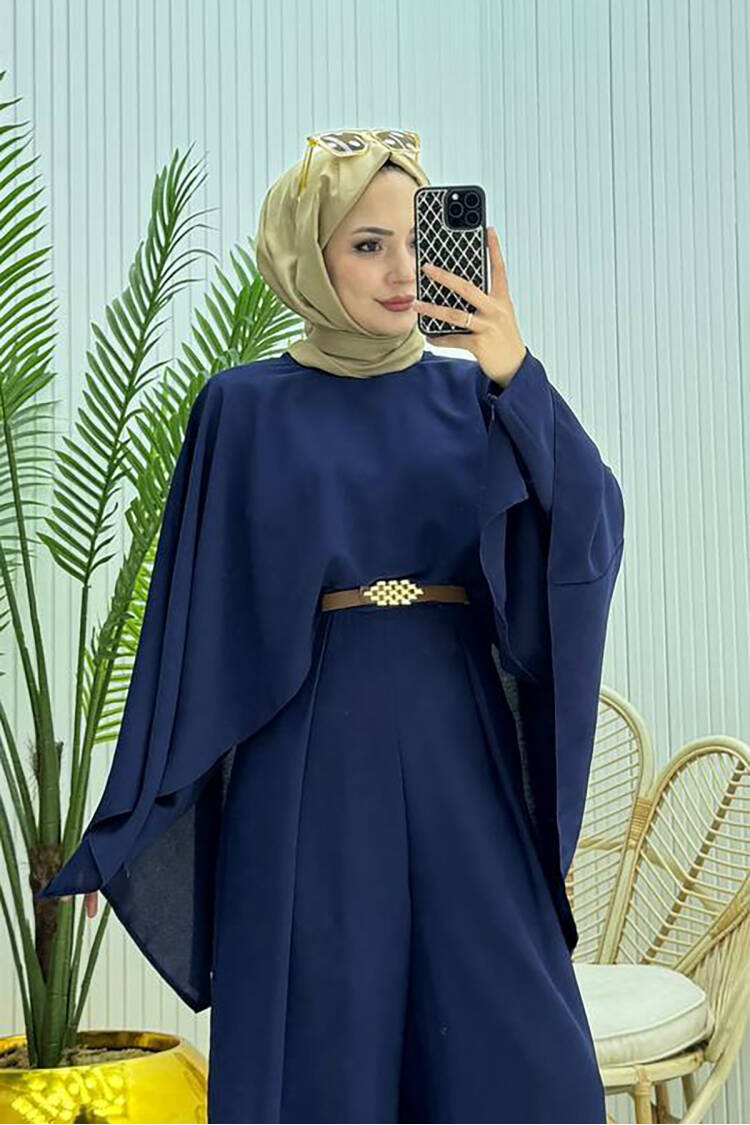 Caped Belt Detailed Burkini Jumpsuit - Saks