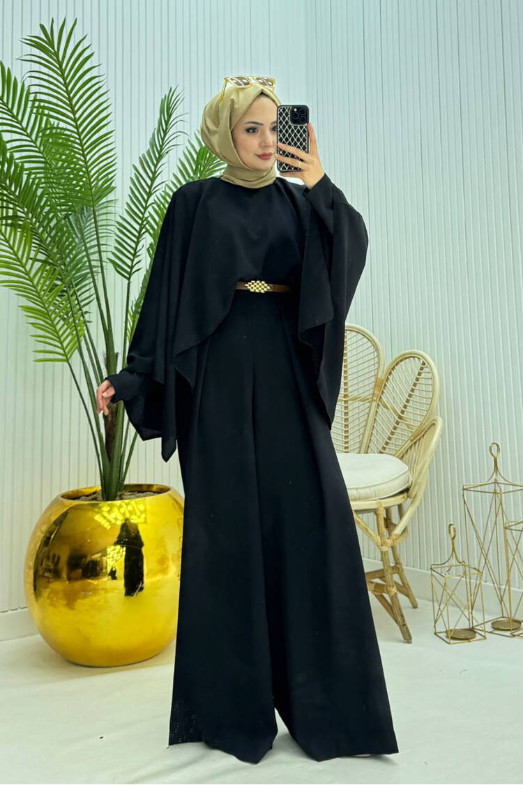 Caped Belt Detailed Burkini Jumpsuit - Brand: Mode Roy - Women's Clothing Wholesale - Globality Store