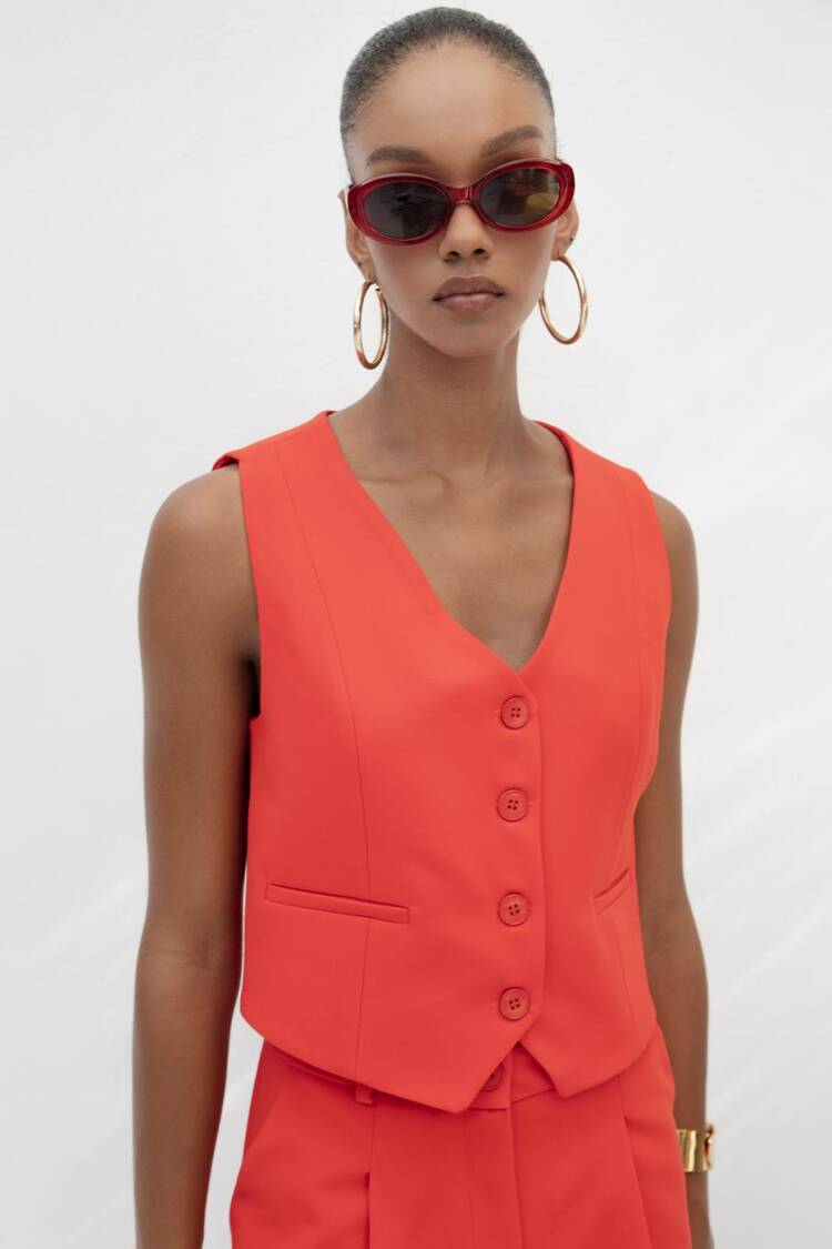 Custom Made Short Vest - BSL - Globality Store - Women Clothes Wholesale Turkey