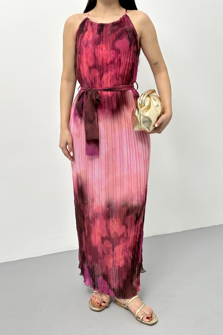 Pleated Dress With Straps - STEPS - Globality Store - Women Clothes Wholesale Turkey
