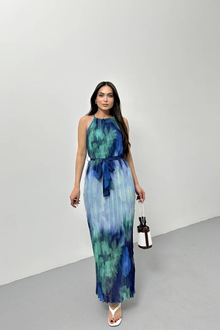 Pleated Dress With Straps