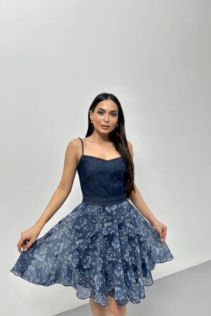 Denim Dress With Straps - STEPS - Globality Store - Women Clothes Wholesale Turkey