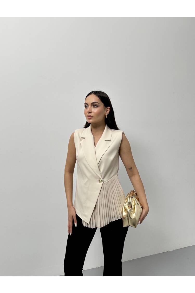 Double Fabric Blouse - STEPS - Globality Store - Women Clothes Wholesale Turkey