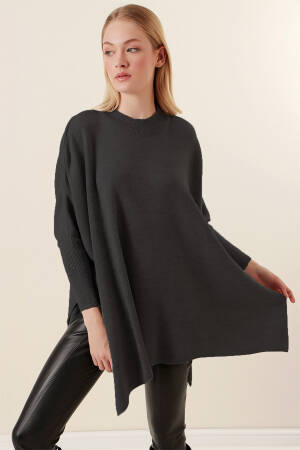 Poncho Sweater - Anthracite - Brand: Bigdart - Women's Clothing Wholesale - Globality Store