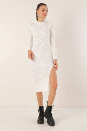 Slit Knitwear Dress - Bigdart - Globality Store - Women Clothes Wholesale Turkey