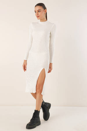 Slit Knitwear Dress - Bigdart - Globality Store - Women Clothes Wholesale Turkey