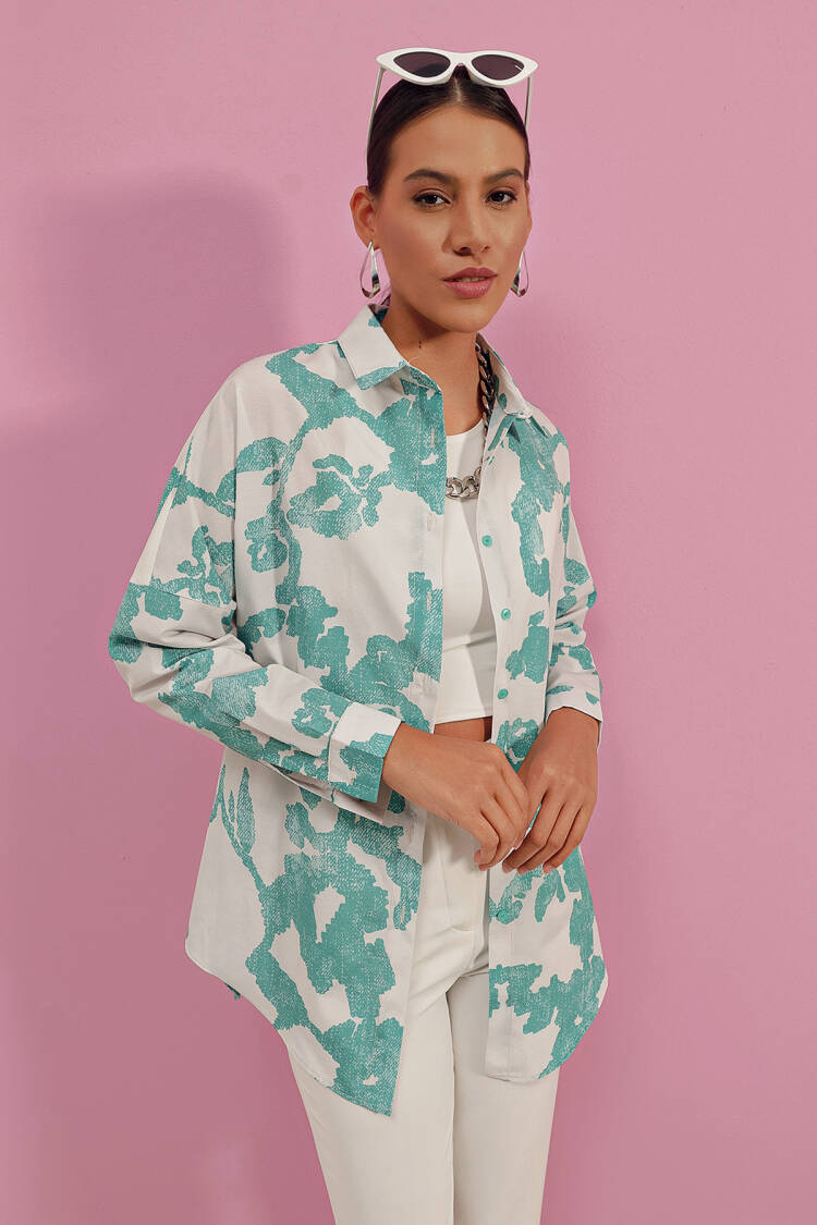 Oversize Long Basic Shirt - D. - Bigdart - Globality Store - Women Clothes Wholesale Turkey