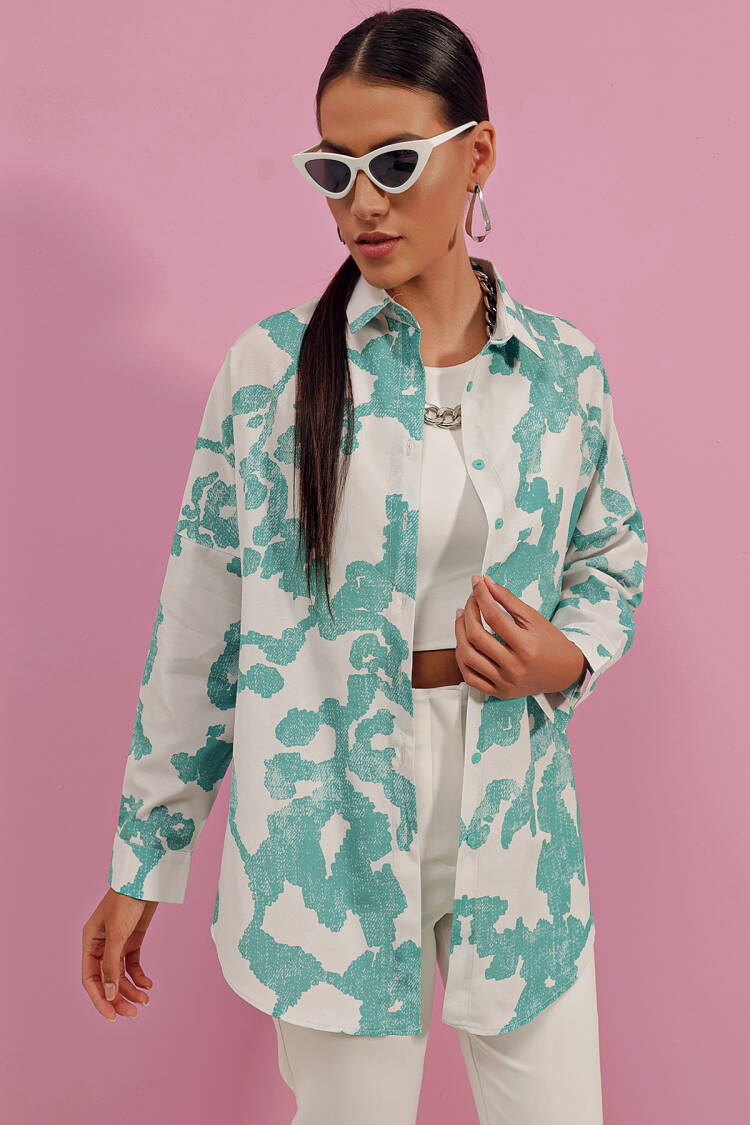 Oversize Long Basic Shirt - D.