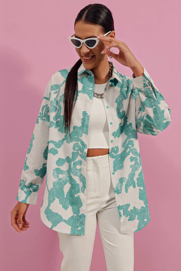 Oversize Long Basic Shirt - D.
