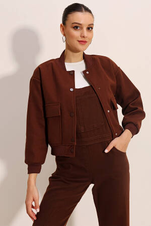 Double Pocket Bomber Jacket - Bigdart - Globality Store - Women Clothes Wholesale Turkey