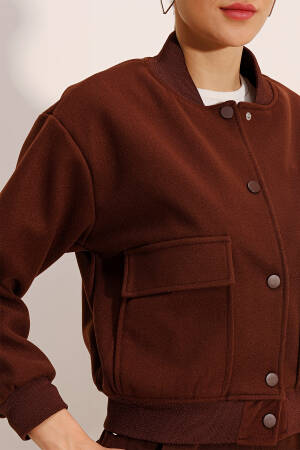 Double Pocket Bomber Jacket - Bigdart - Globality Store - Women Clothes Wholesale Turkey