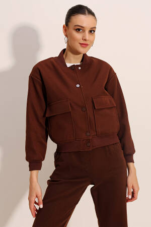 Double Pocket Bomber Jacket - Bigdart - Globality Store - Women Clothes Wholesale Turkey