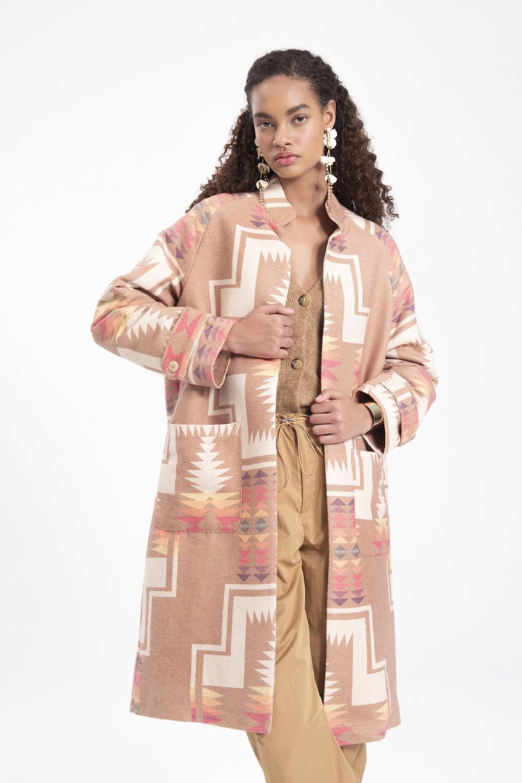 Mandarin Collar Coat - BSL - Globality Store - Women Clothes Wholesale Turkey