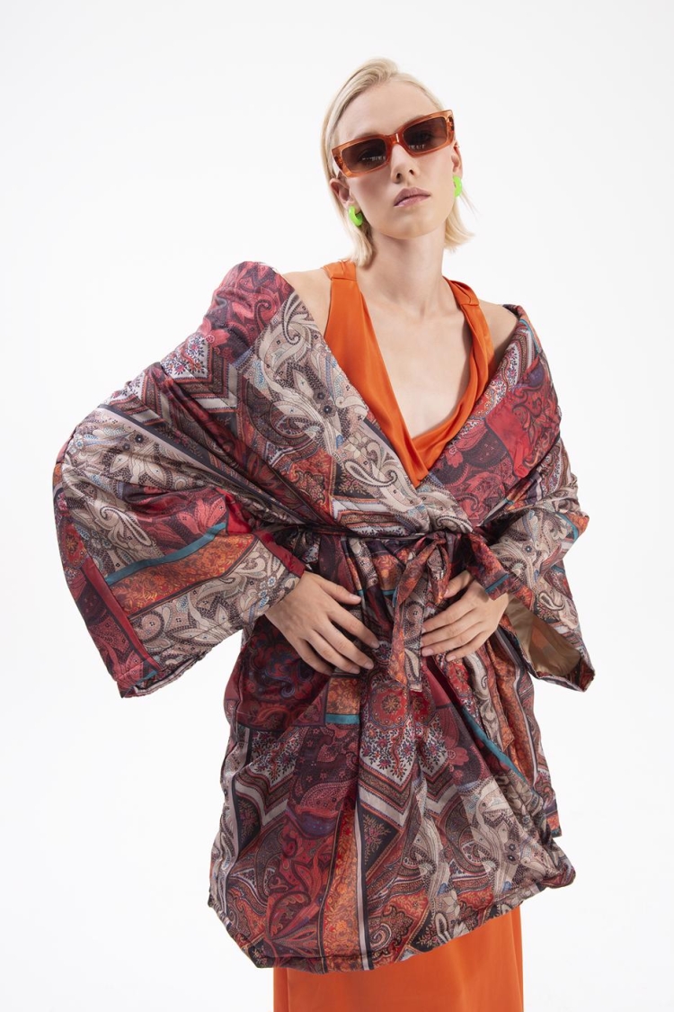 Patchwork Hooded Coat - BSL - Globality Store - Women Clothes Wholesale Turkey