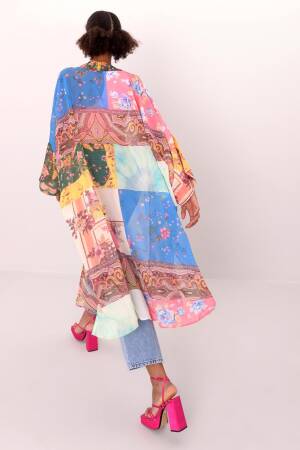 Printed Sheer Kimono - BSL - Globality Store - Women Clothes Wholesale Turkey