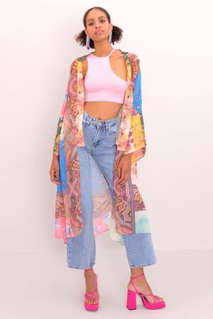 Printed Sheer Kimono - BSL - Globality Store - Women Clothes Wholesale Turkey