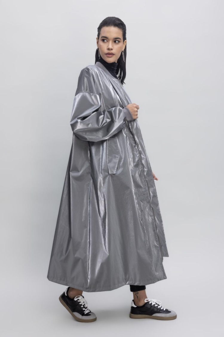 Oversized Patent Leather Trenchcoat - BSL - Globality Store - Women Clothes Wholesale Turkey