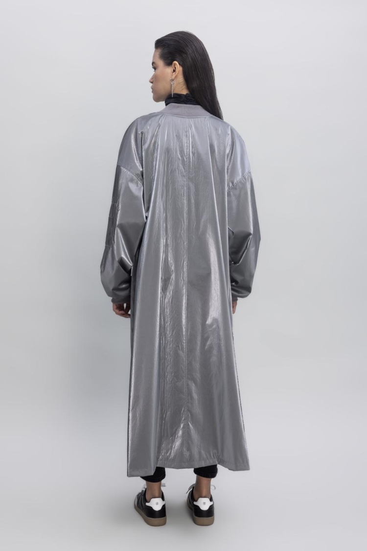Oversized Patent Leather Trenchcoat