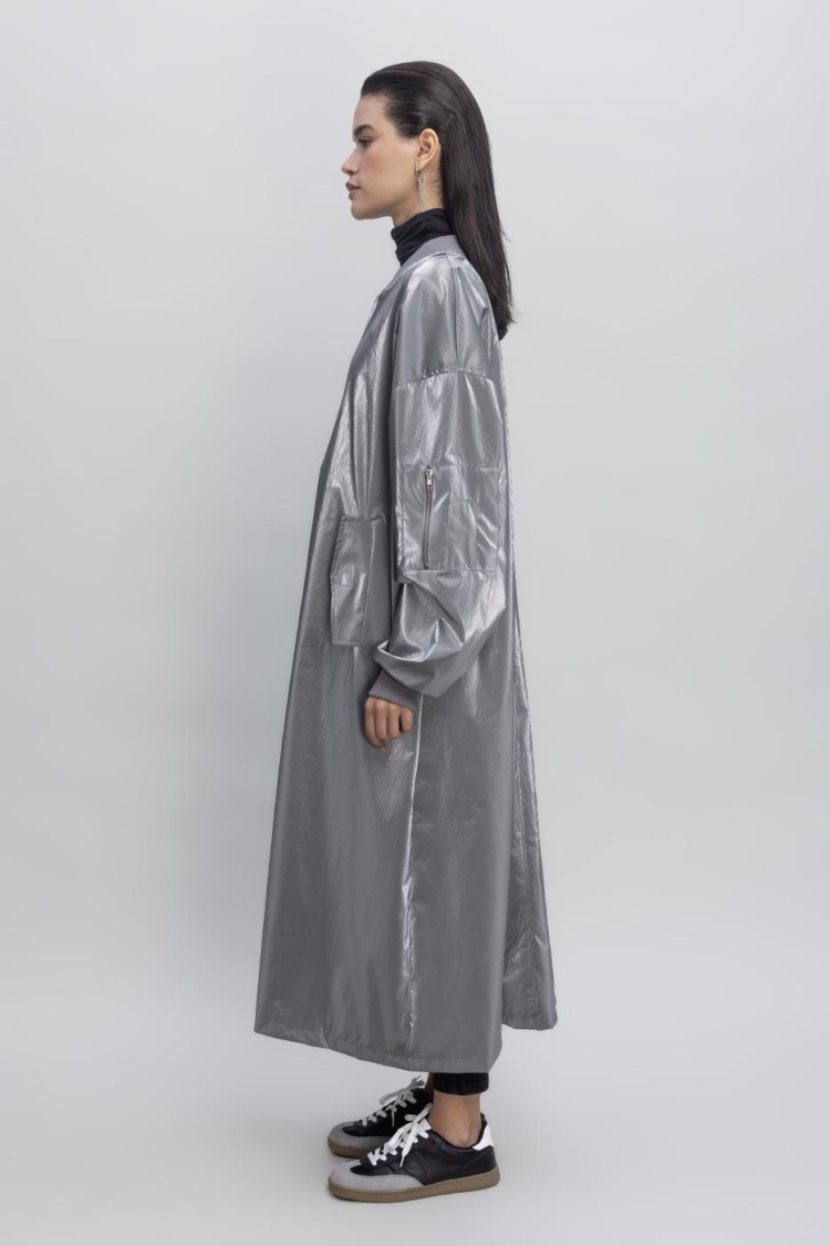 Oversized Patent Leather Trenchcoat