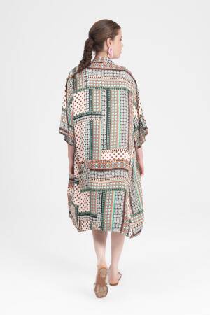 Patterned Midi Kimono - BSL - Globality Store - Women Clothes Wholesale Turkey