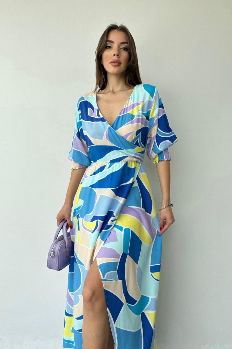 Patterned Slit Dress