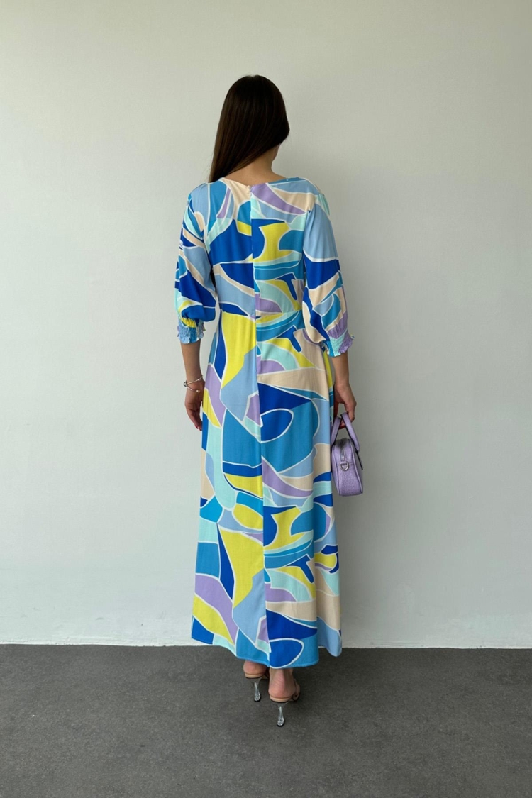 Patterned Slit Dress
