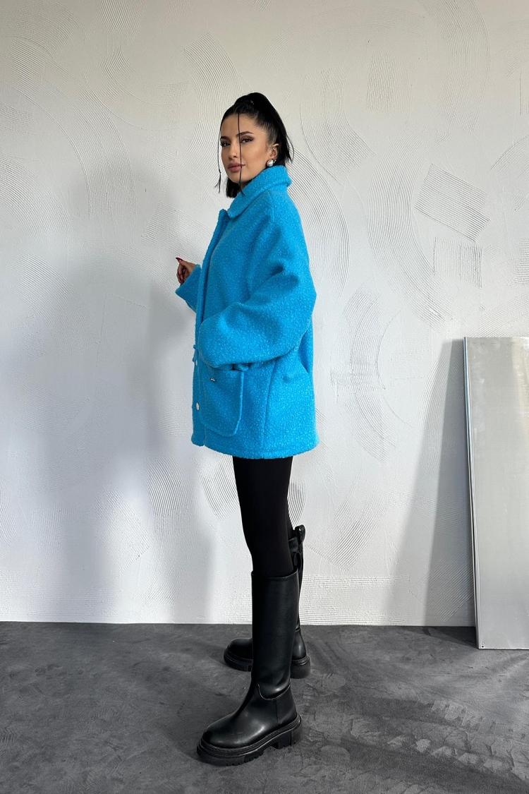 Labeled Pleat Detailed Jacket