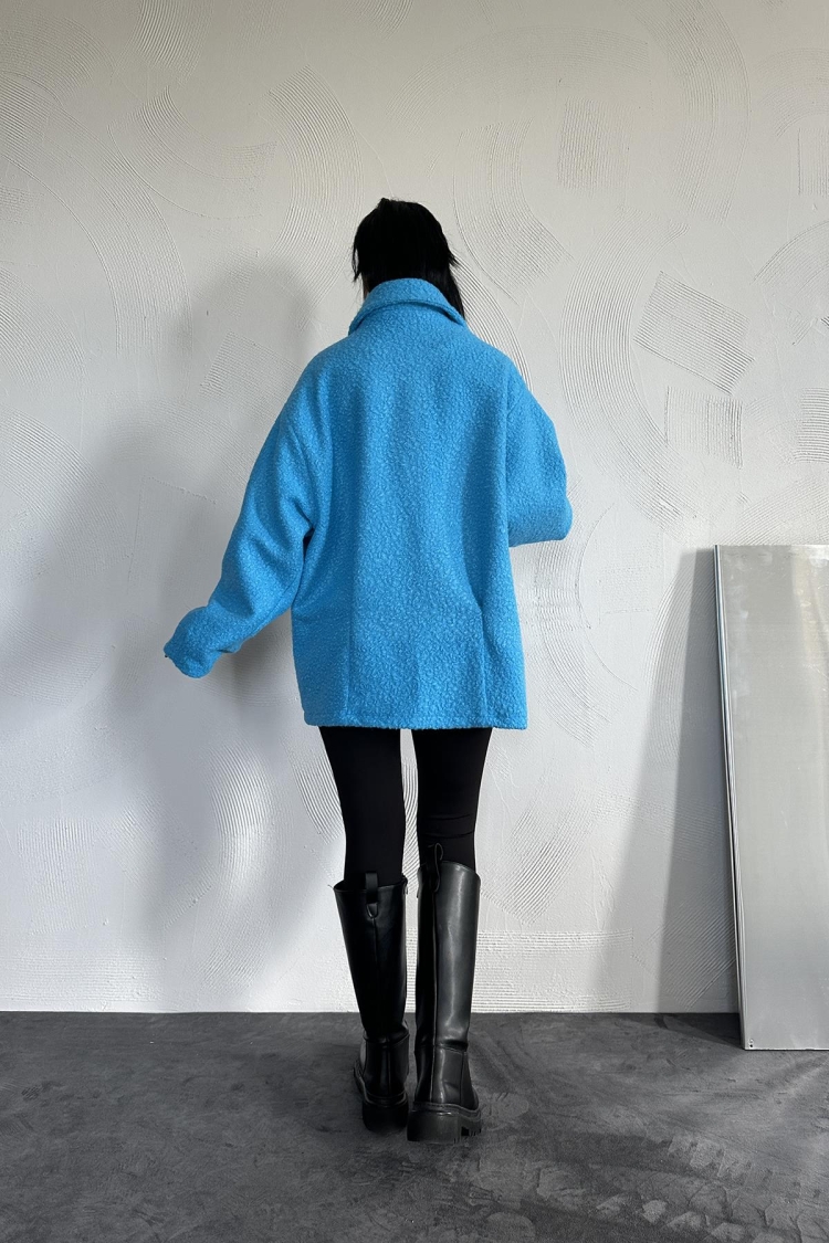 Labeled Pleat Detailed Jacket