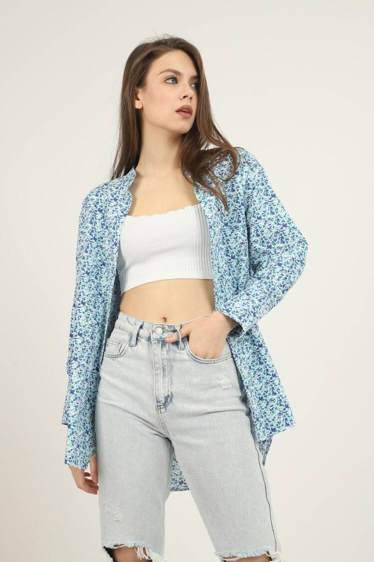 V-Neck And Patterned Shirt