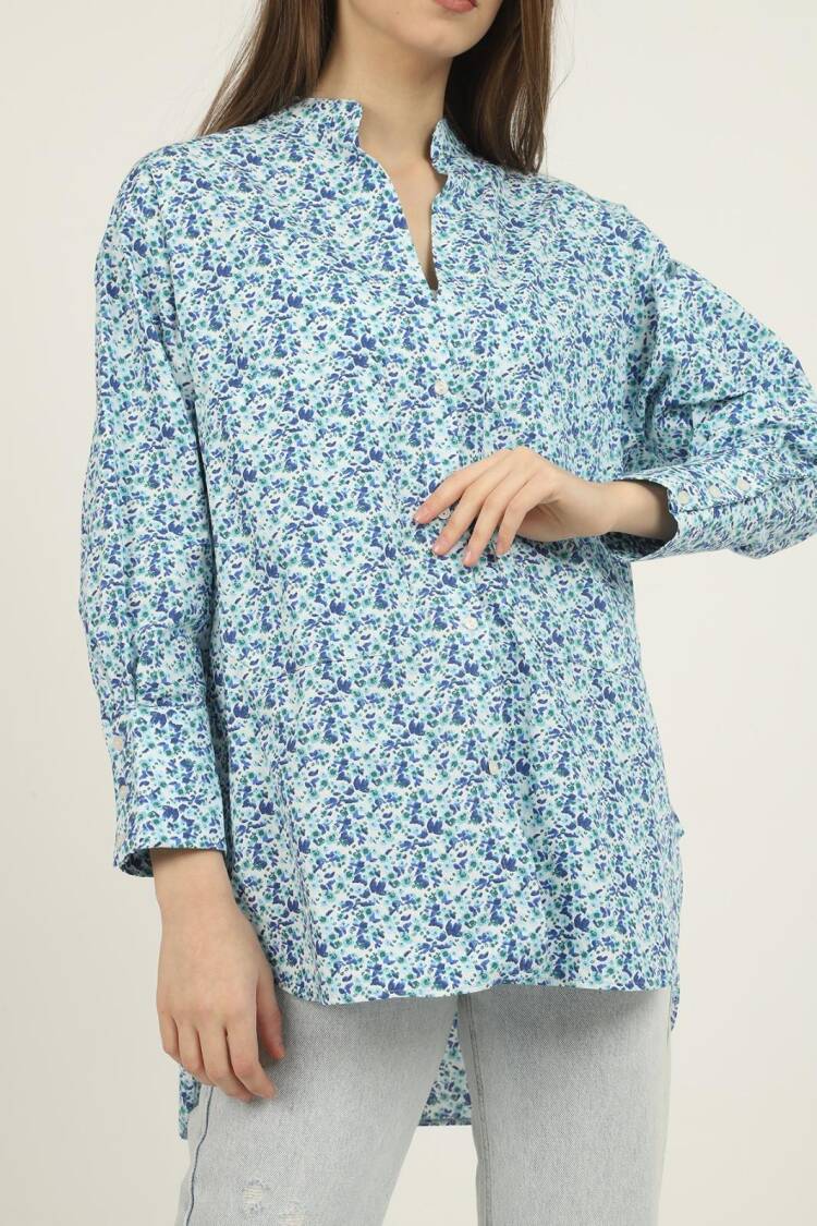 V-Neck And Patterned Shirt