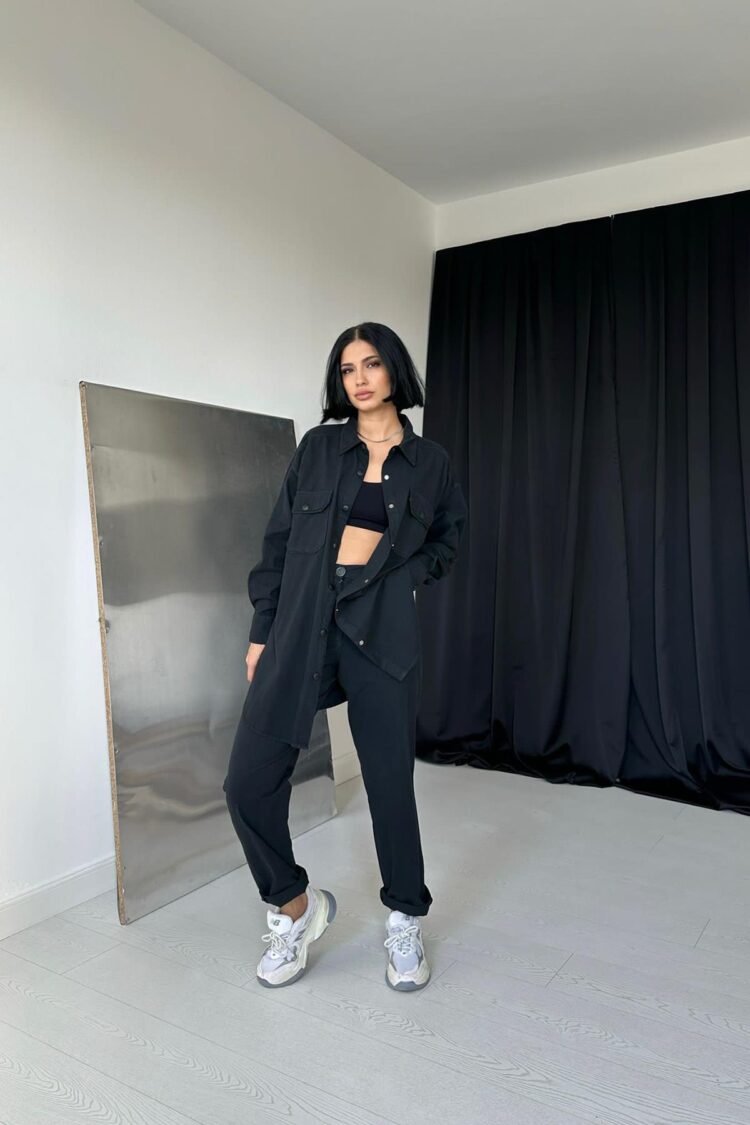 Shirt And Snap Trousers Set - Elisa - Globality Store - Women Clothes Wholesale Turkey