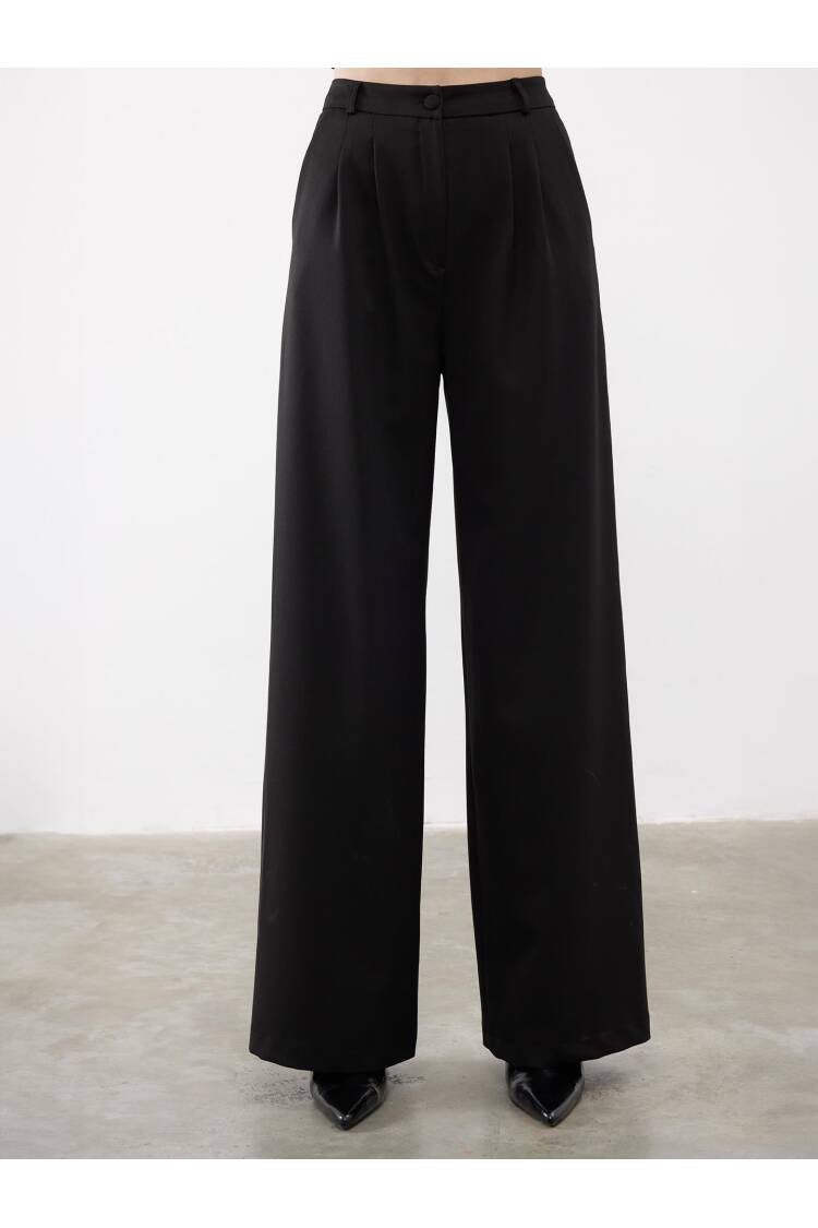Pleat Detailed Palazzo Trousers