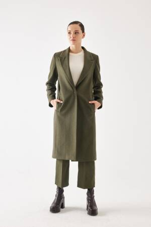 Single Button Detailed Stash Coat - Juste - Globality Store - Women Clothes Wholesale Turkey