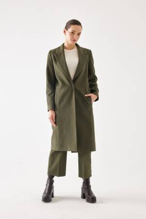 Single Button Detailed Stash Coat - Juste - Globality Store - Women Clothes Wholesale Turkey